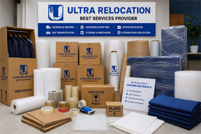 Professional packing materials — bubble wrap and cartons